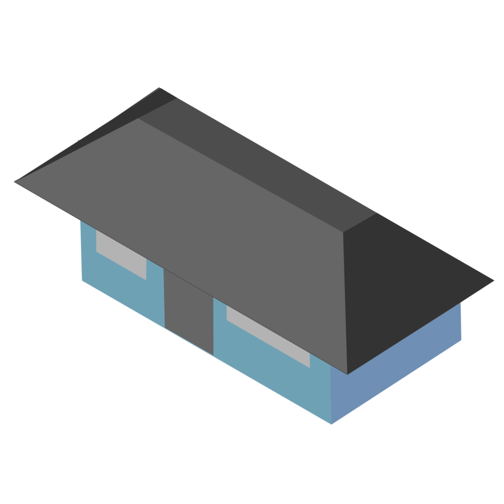 isometrisches kleines haus png