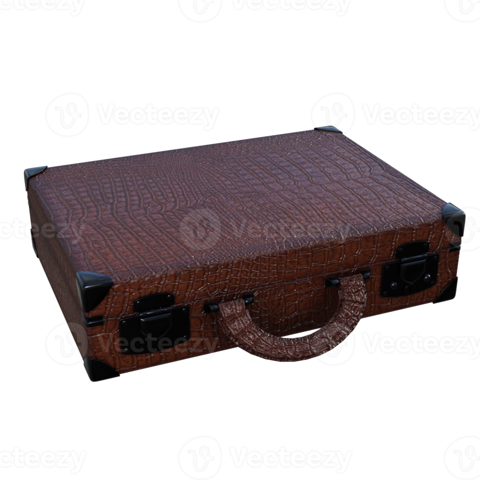 travel bag isolated 3d rendering png