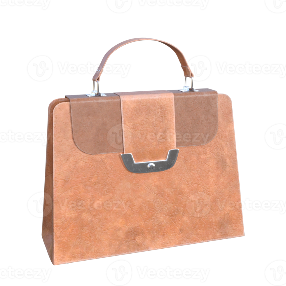 woman's bag isolated 3d rendering png