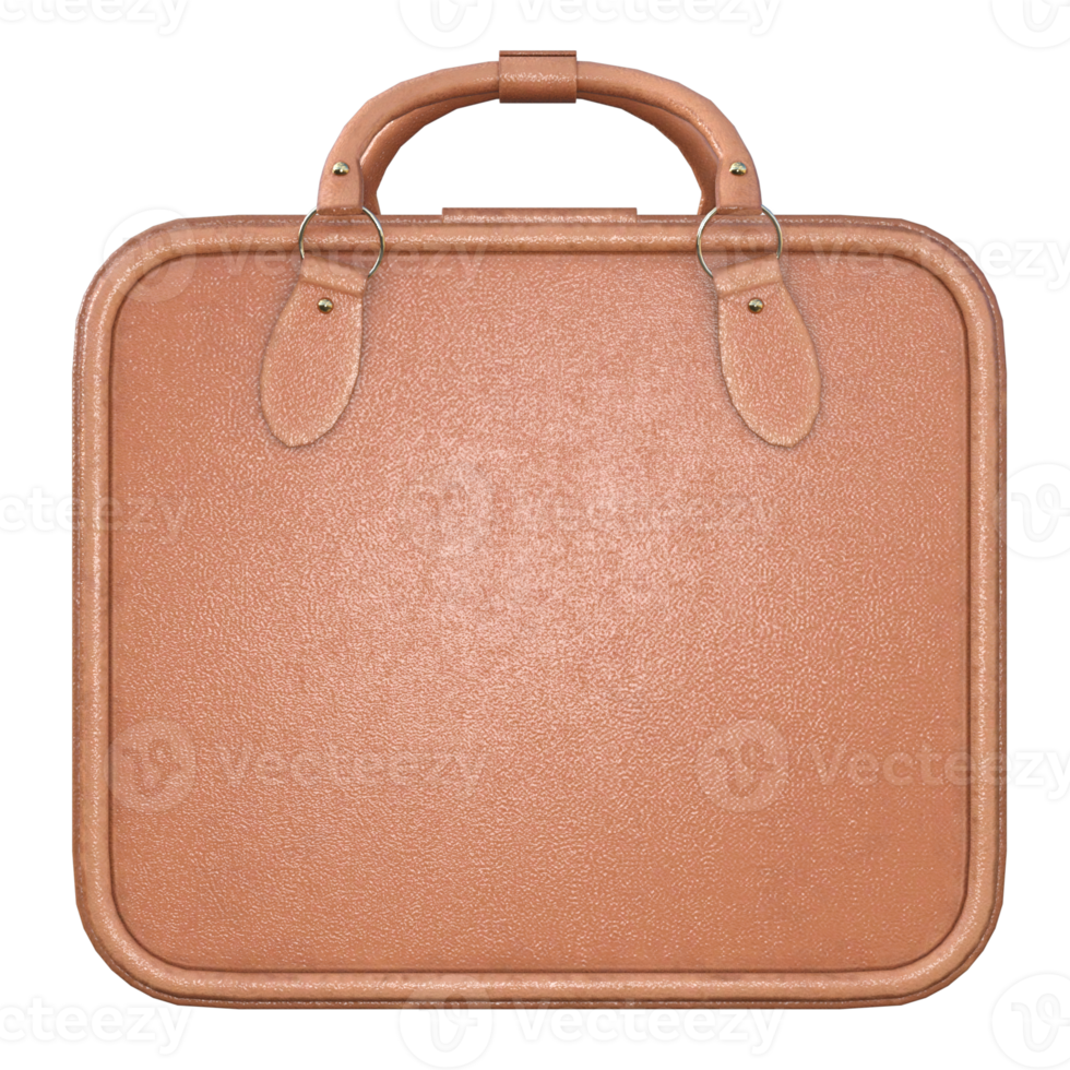 travel bag isolated 3d rendering png