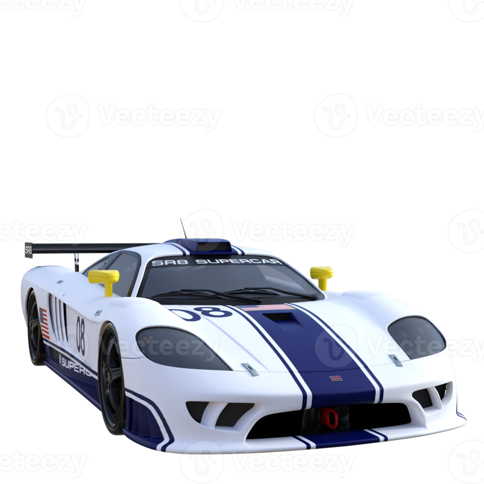 Super car isolated 3d rendering png
