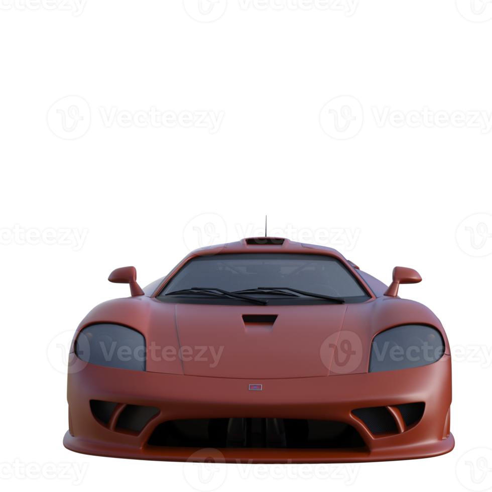 Super car isolated 3d rendering png