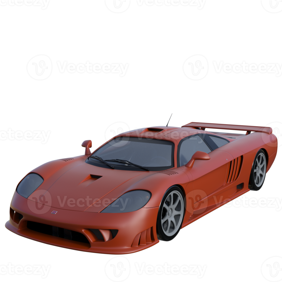 super coche aislado renderizado 3d png