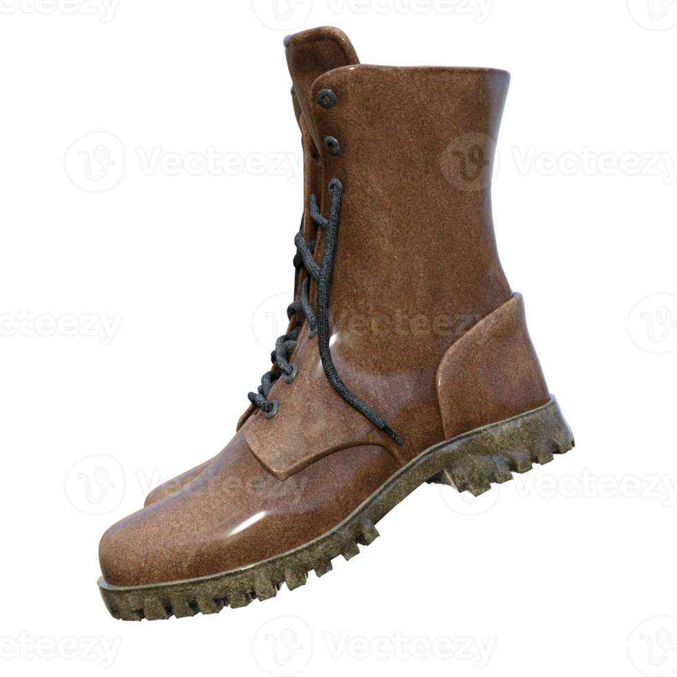 Boots isolated 3d rendering png