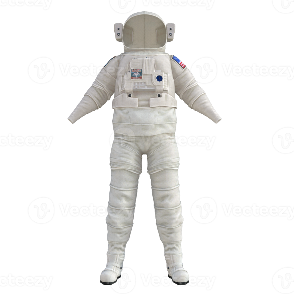 The astronaut in outer space custom set 3d rendering png