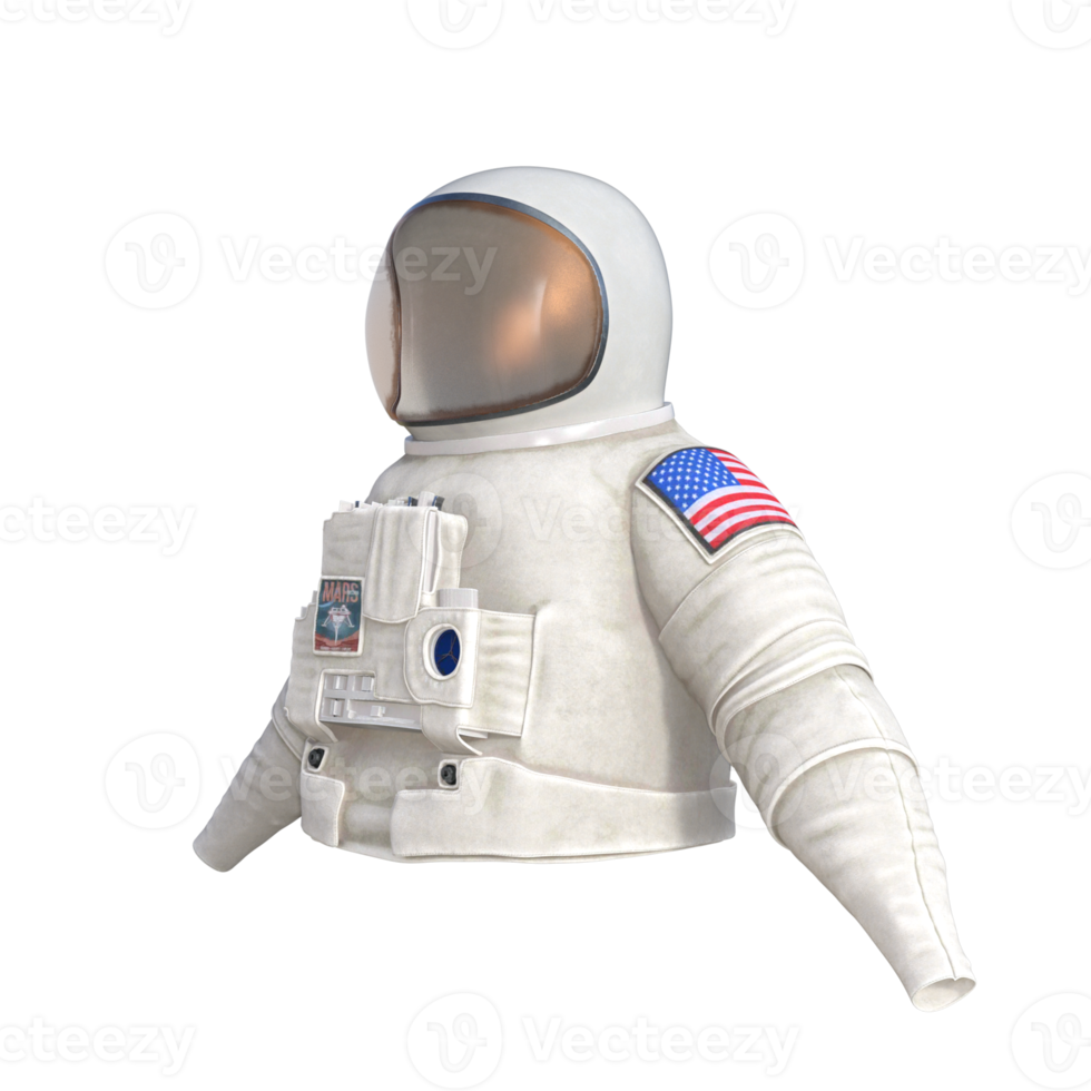 The astronaut in outer space custom set 3d rendering png