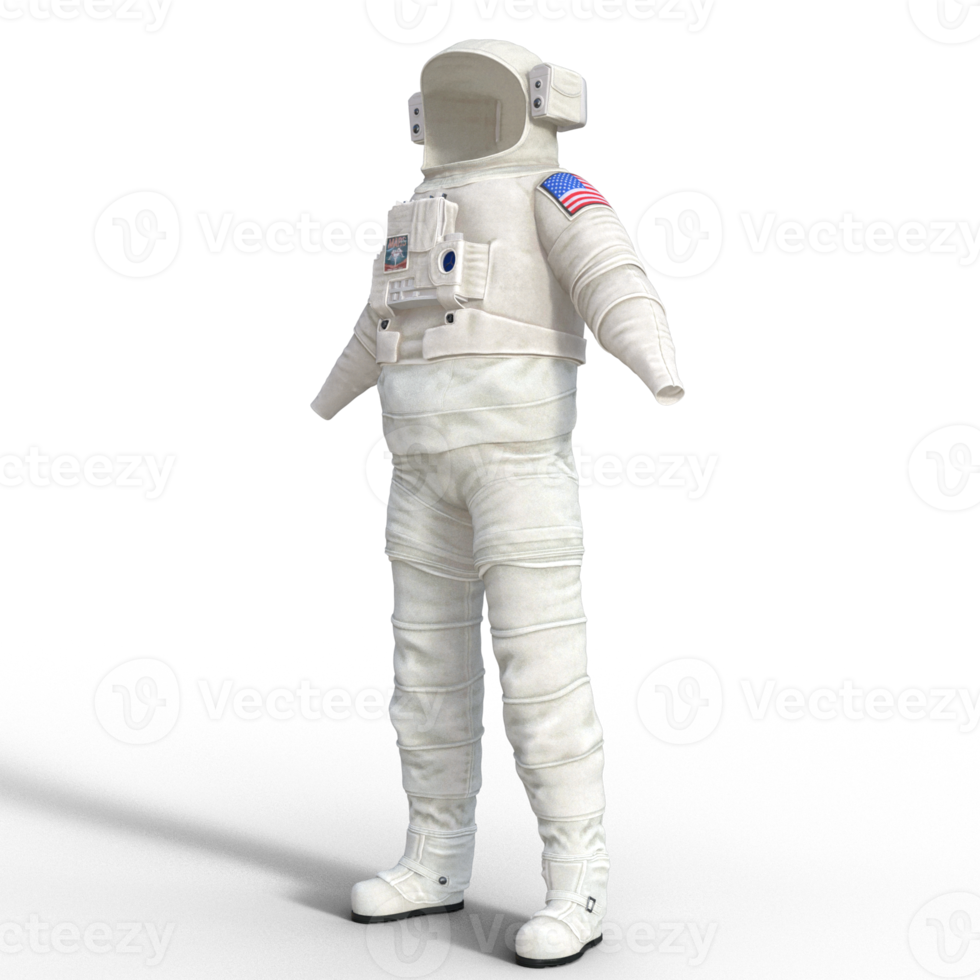 The astronaut in outer space custom set 3d rendering png