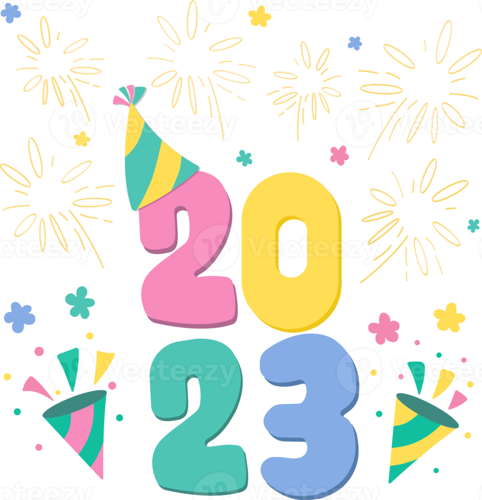 happy new year 2023 element. png