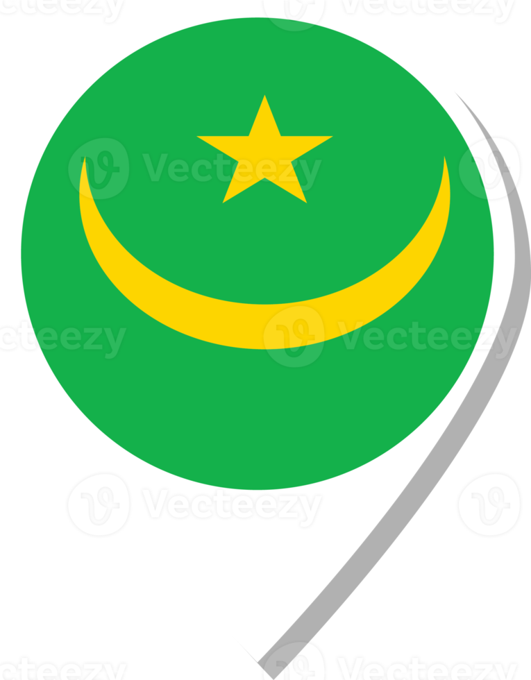 ícone de check-in da bandeira da Mauritânia. png