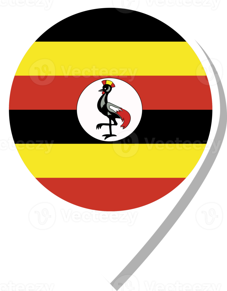 Uganda flag checkin icon. 17052034 PNG