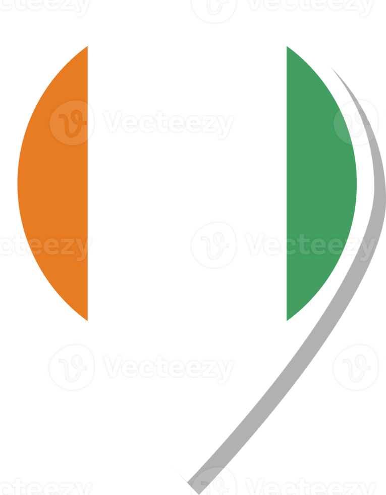 Côte d'Ivoire Flagge Check-in-Symbol. png