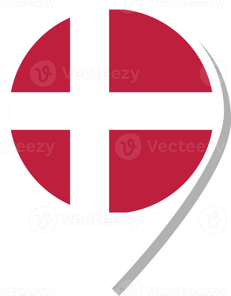 ícone de check-in da bandeira da Dinamarca. png