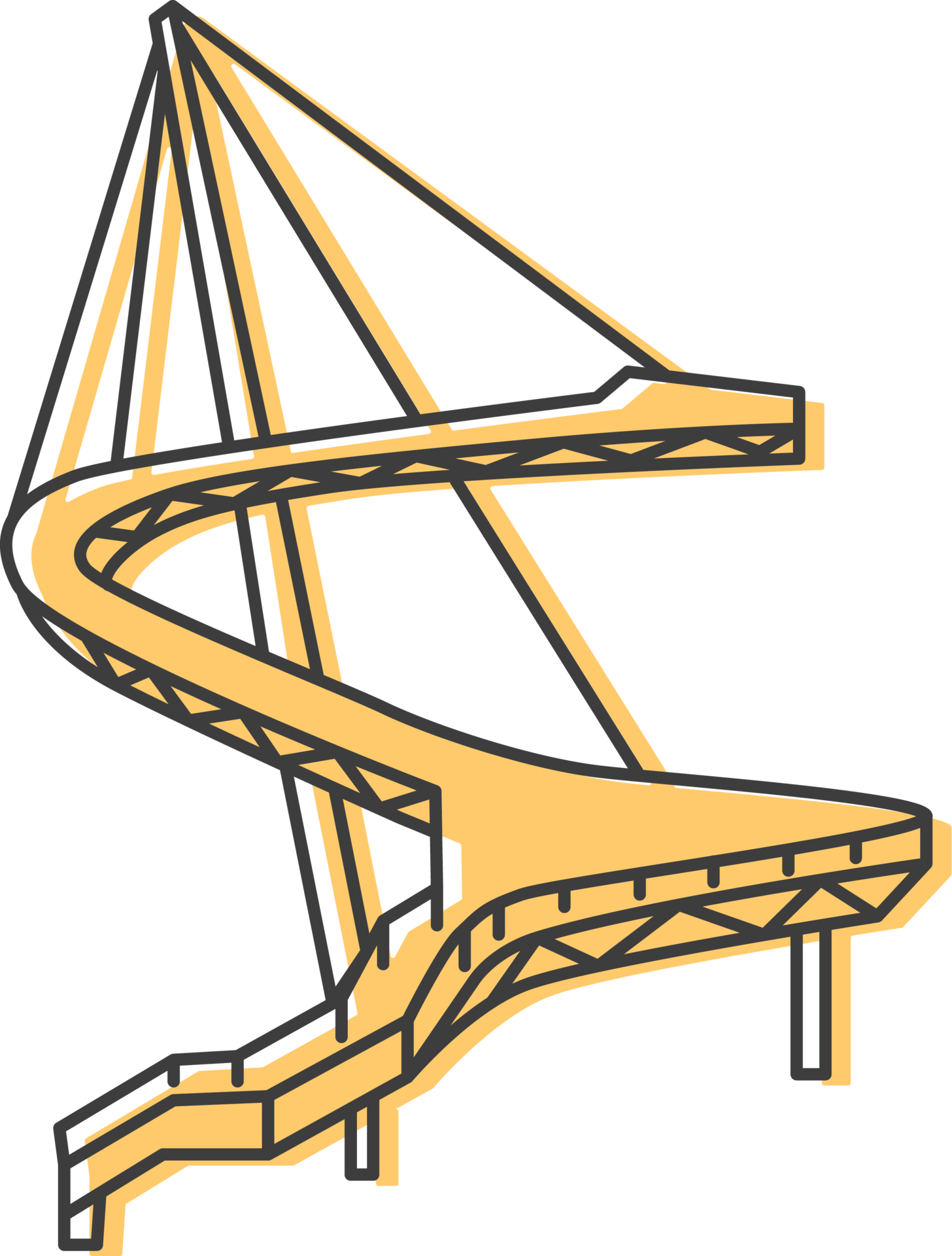 Free icono del puente del cielo de langkawi, icono plano de malasia