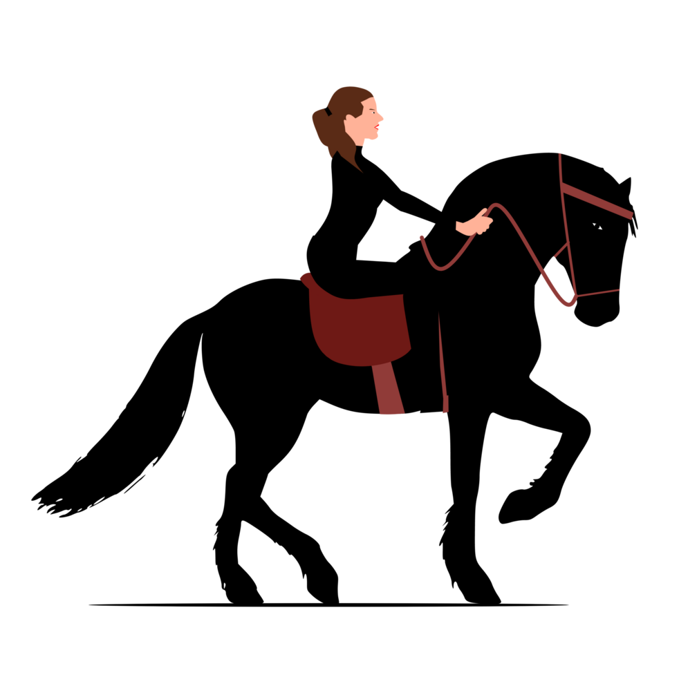 mujer montando a caballo 17052090 PNG