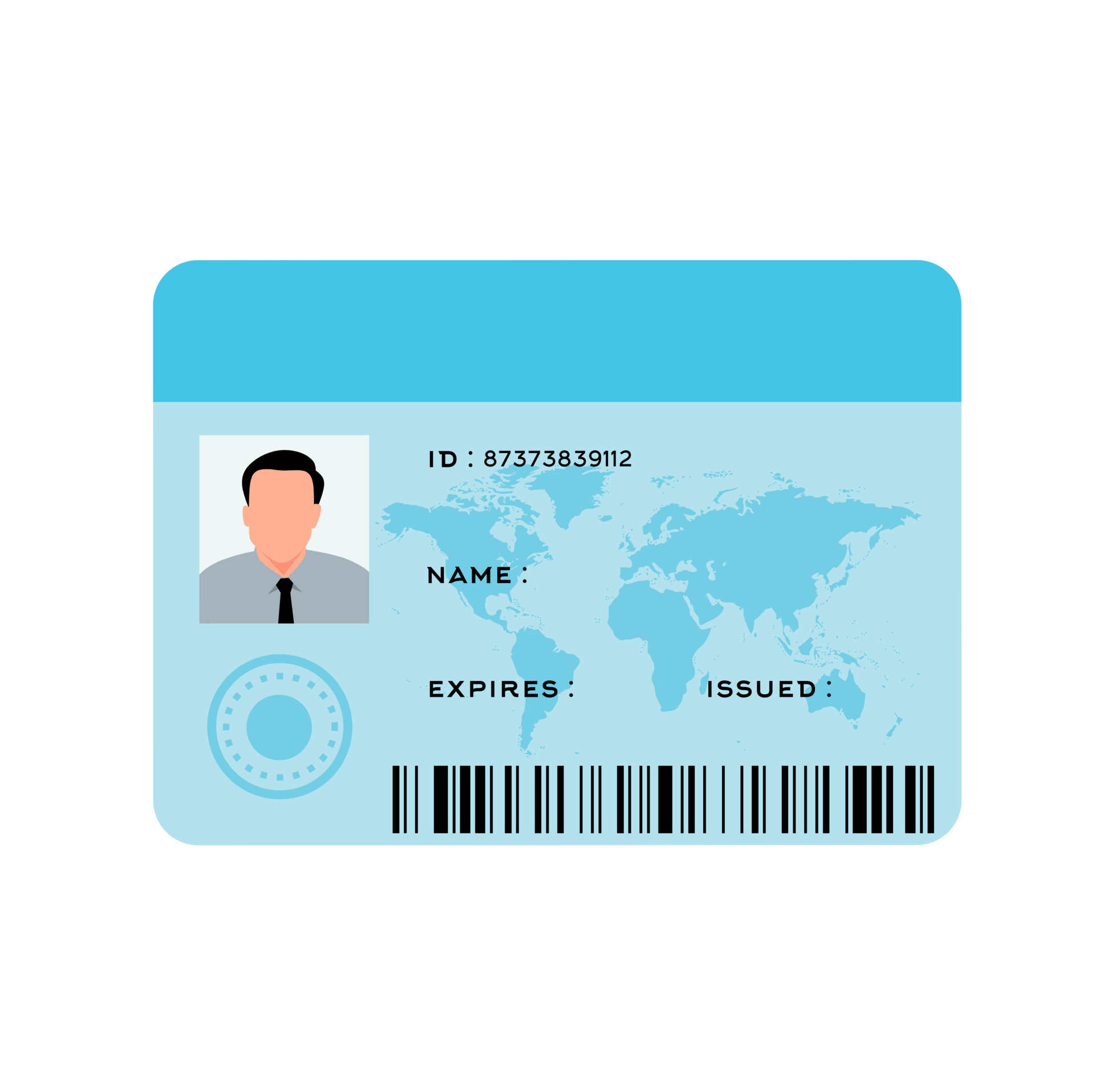 Identification card and verification code 17052091 PNG
