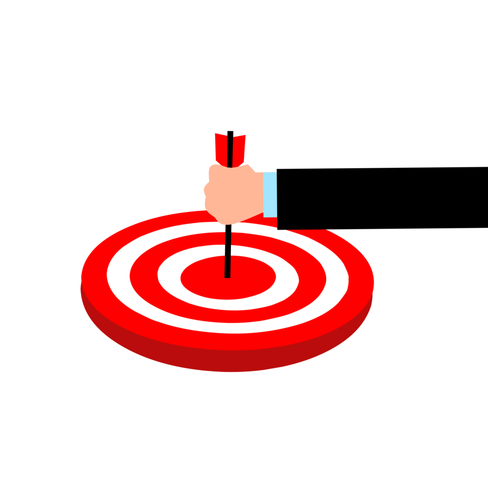 Business target and goal achievement png