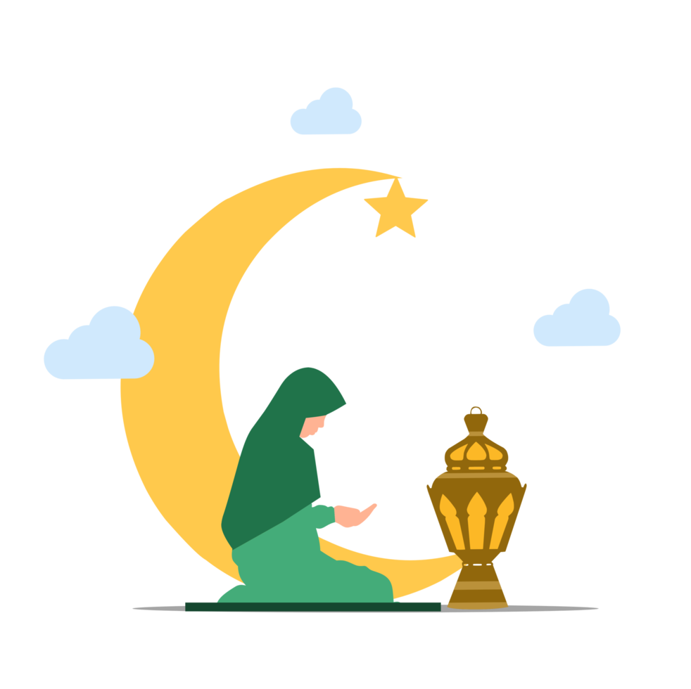mulher muçulmana orando png