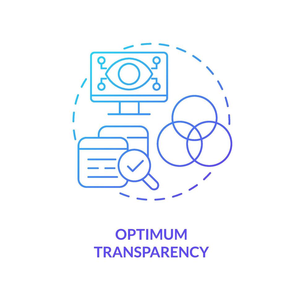 Optimum transparency blue gradient concept icon. Functional programming benefit abstract idea thin line illustration. Performance optimization. Isolated outline drawing vector