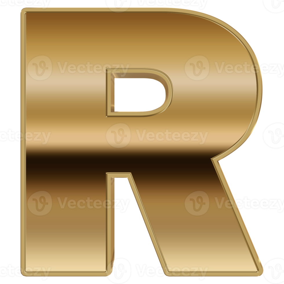 3D Metallic Rendering Alphabet. png