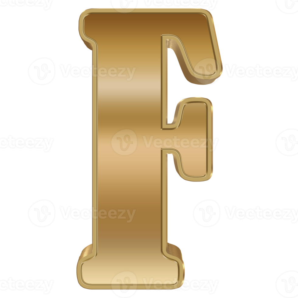 3D Rendering Metallic Alphabet Design. png