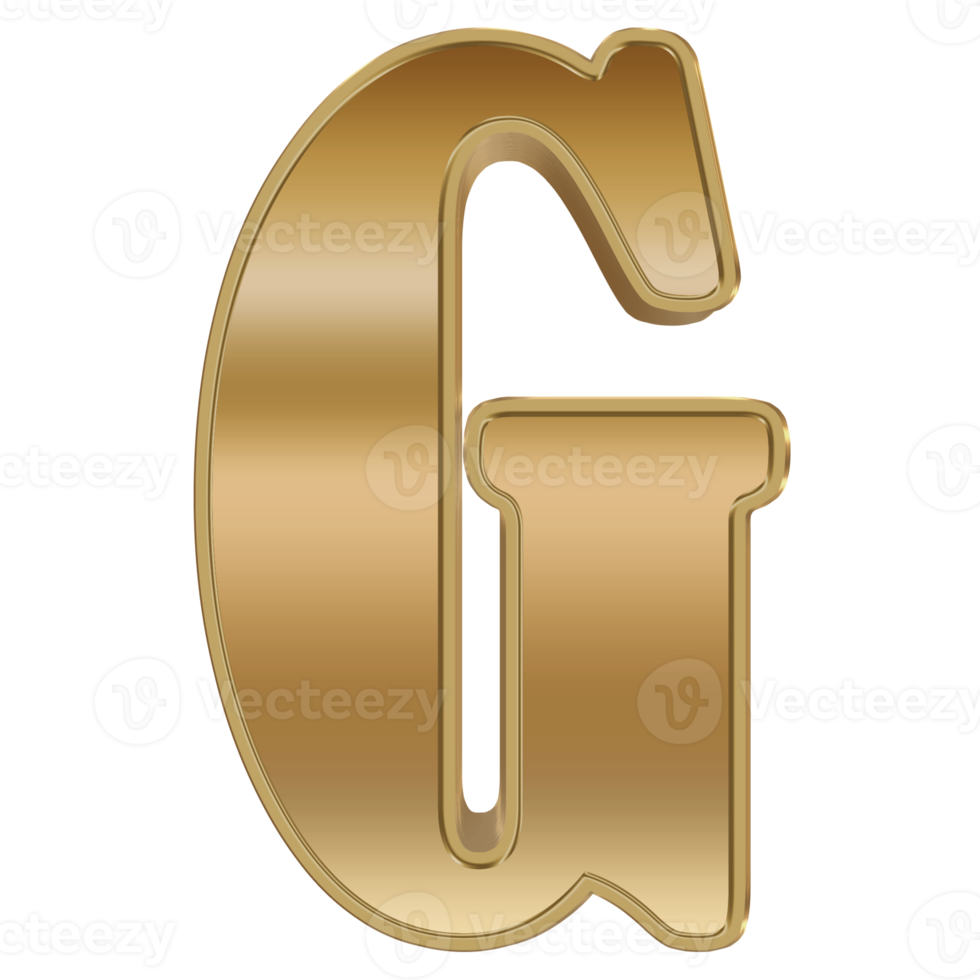 3D Rendering Metallic Alphabet Design. png