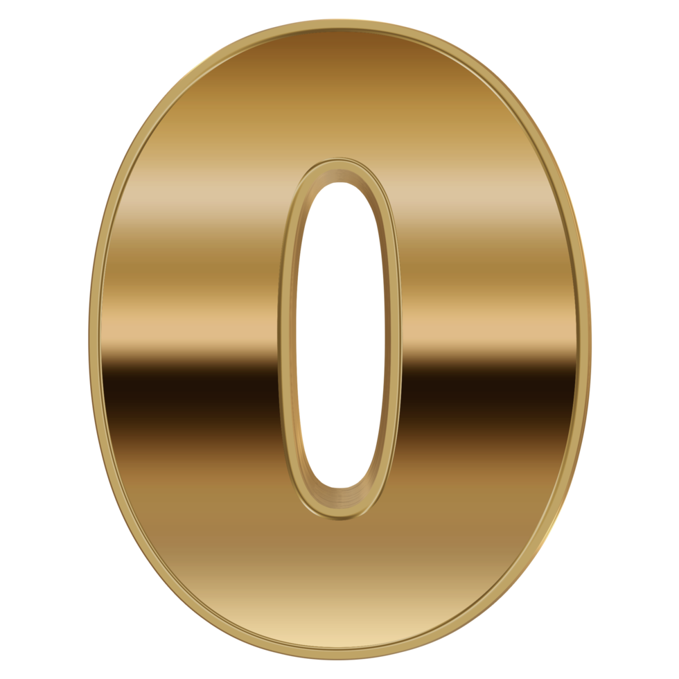 3D Metallic Rendering Number. png