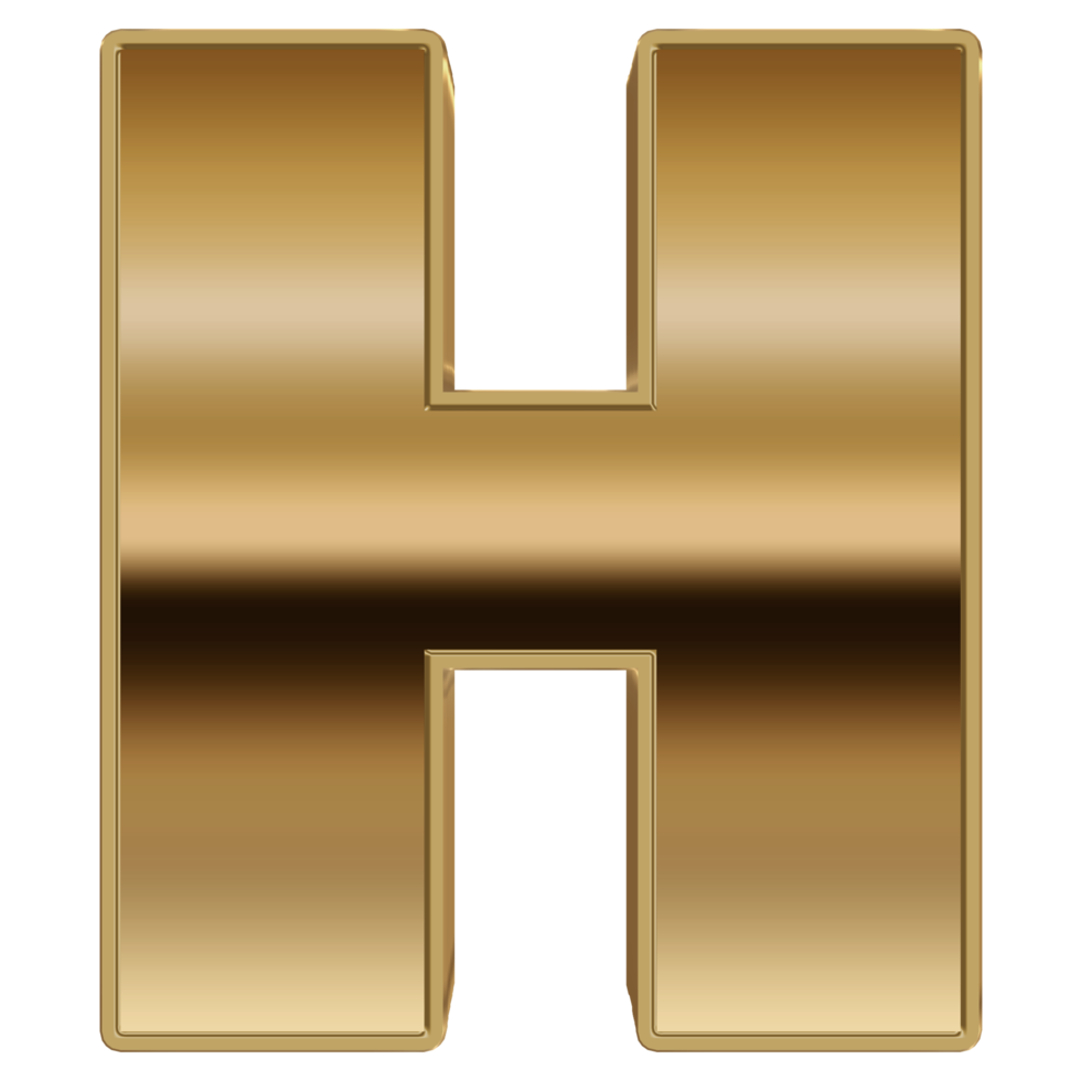 3D Metallic Rendering Alphabet. png