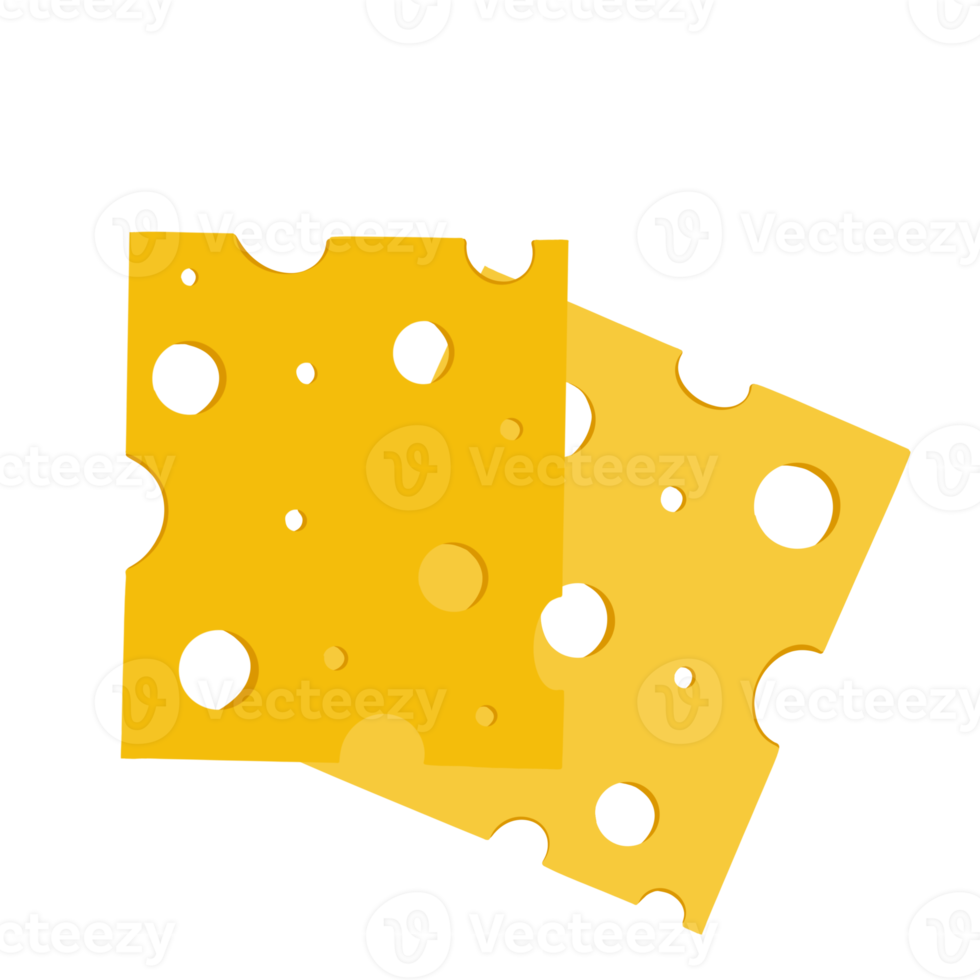 illustration de tranches de fromage. png