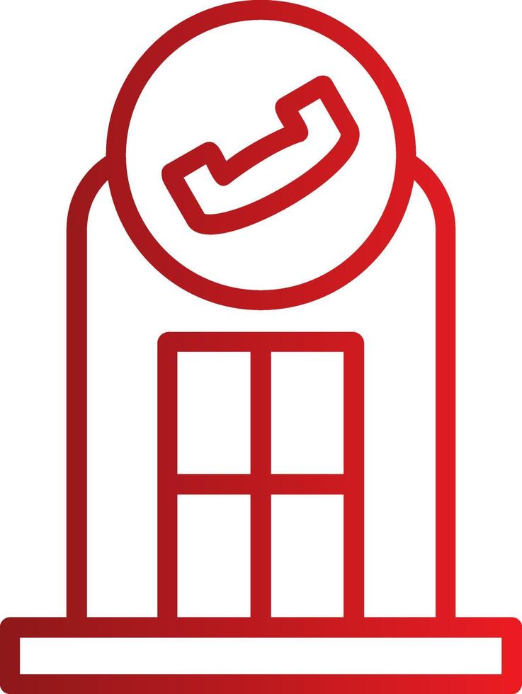 Telephone Booth Vector Icon