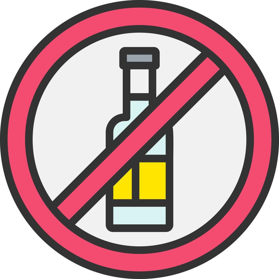 No Alcohol Vector Icon