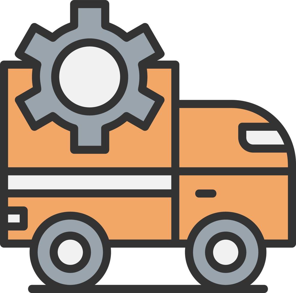 icono de vector de mantenimiento de furgoneta