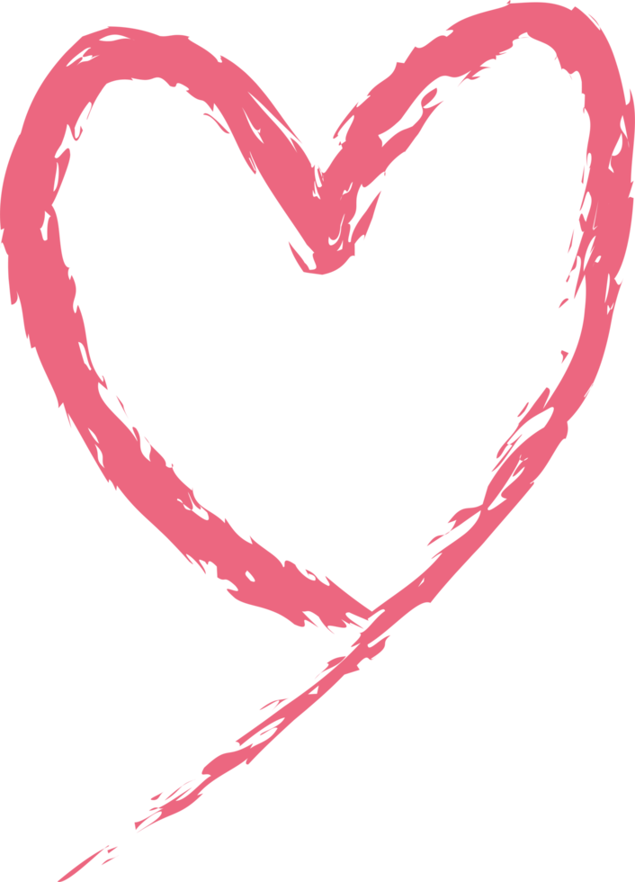 forma de corazon dibujado a mano png