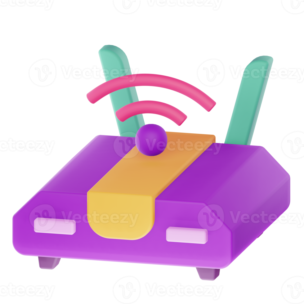 3D Render Wifi Router Icon png