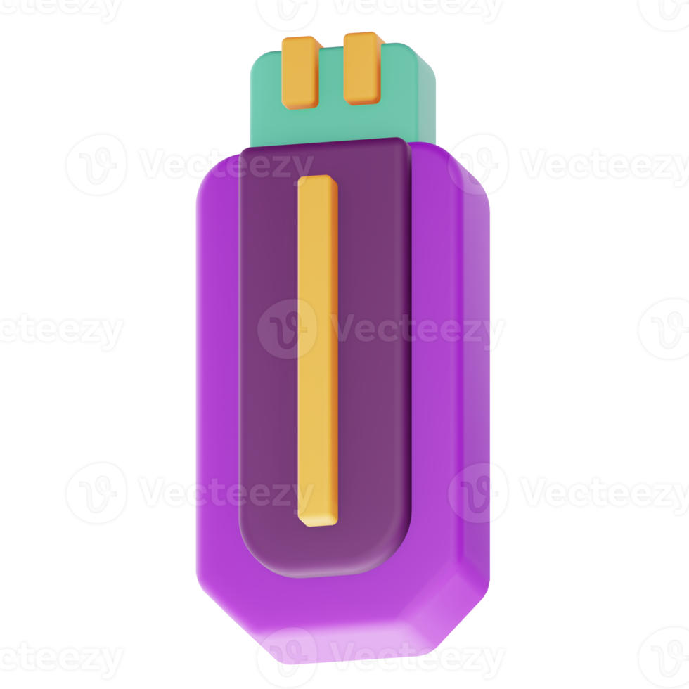 Icono de disco flash USB de procesamiento 3D png