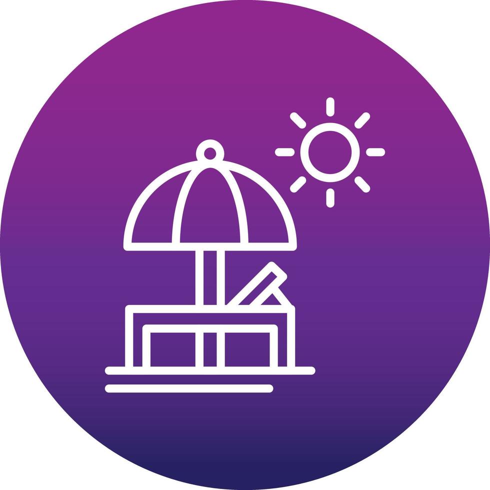 Sunbed Vector Icon