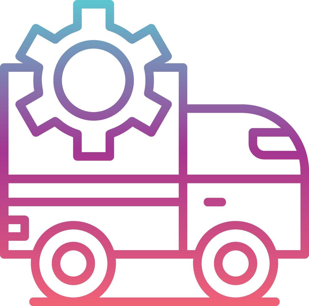 icono de vector de mantenimiento de furgoneta