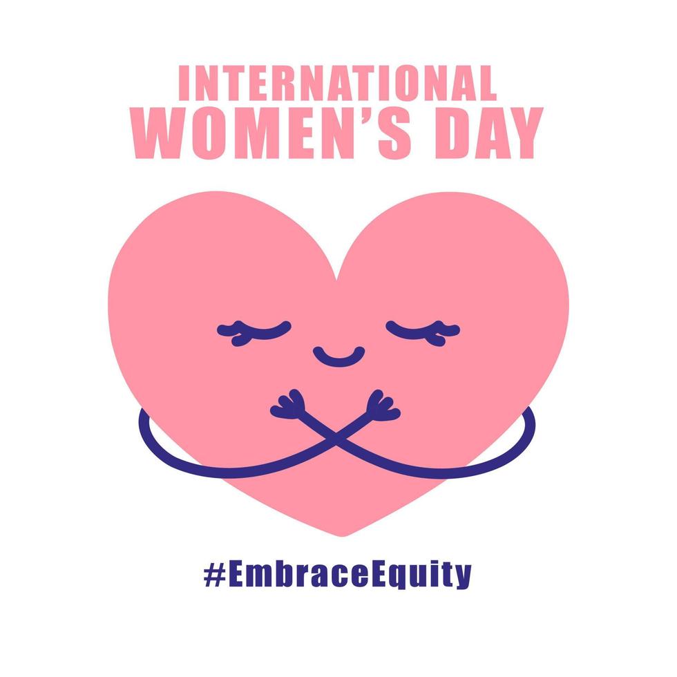 International womens day concept poster. Embrace equity woman