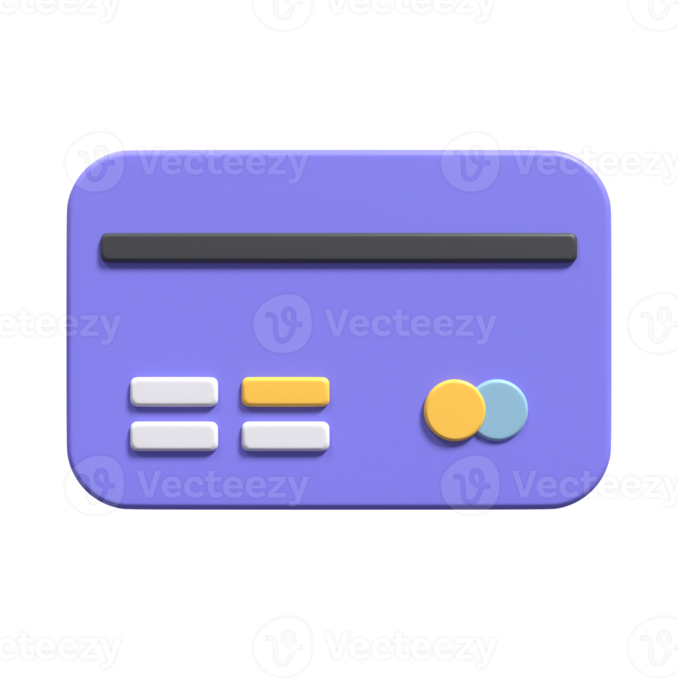 3D Illustration of a Atm Card with aesthetic colors suitable for web, apk or additional ornaments for your project png