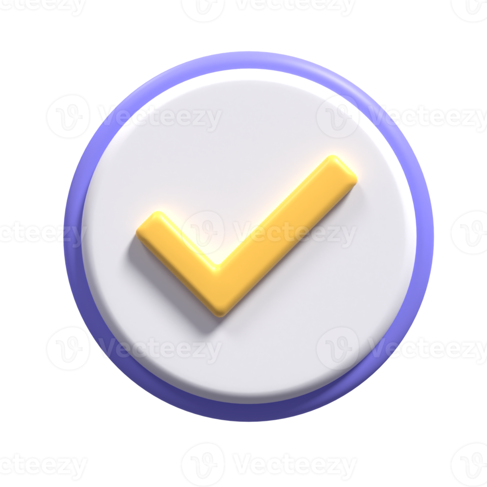3D Illustration of a checklist with aesthetic colors suitable for web, apk or additional ornaments for your project png