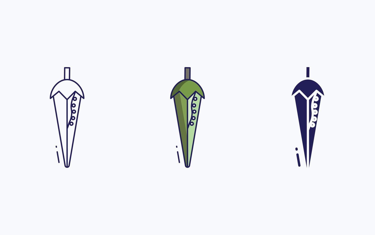 Green Chilli cut and sliced vector