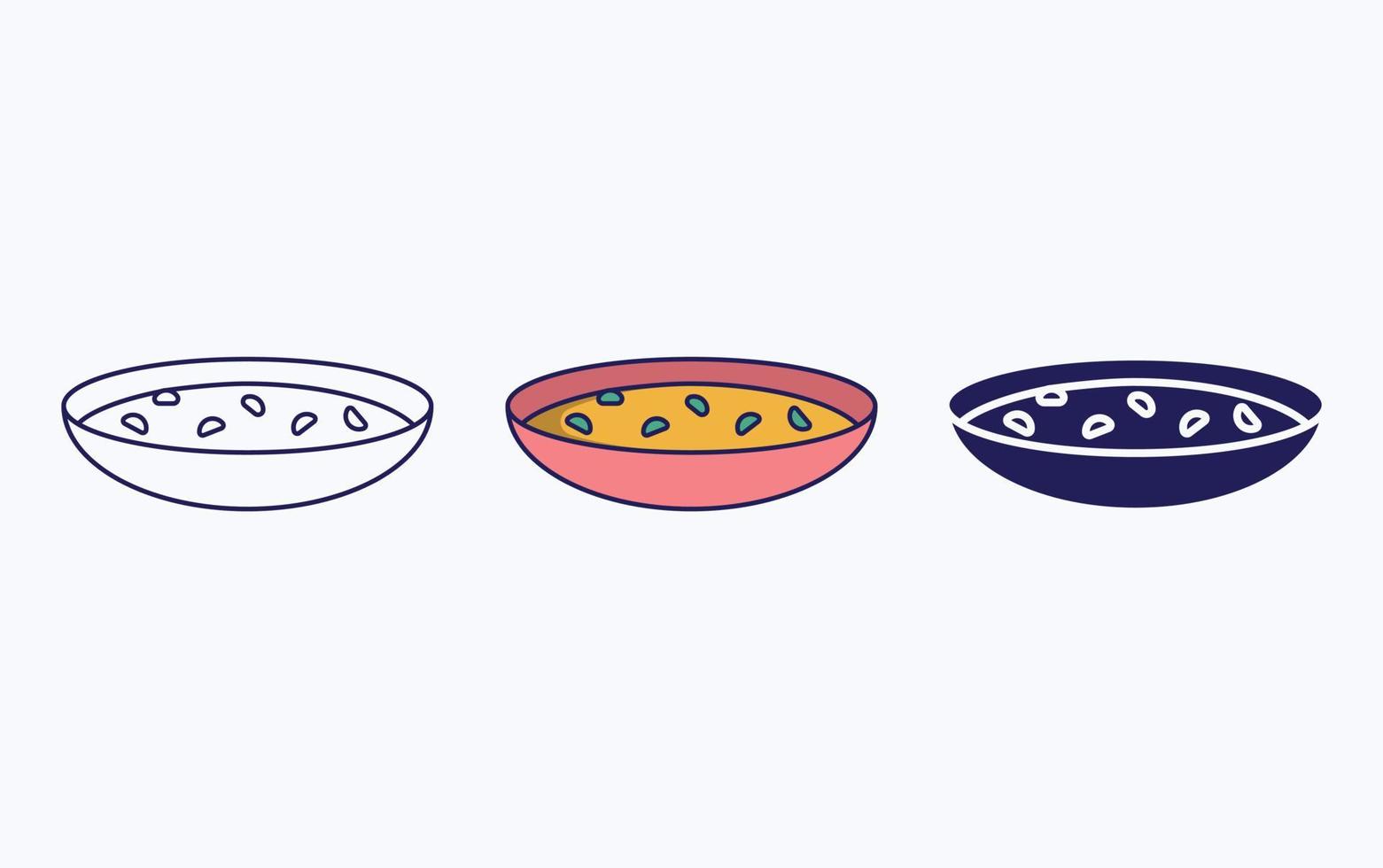 Consomme soup icon vector