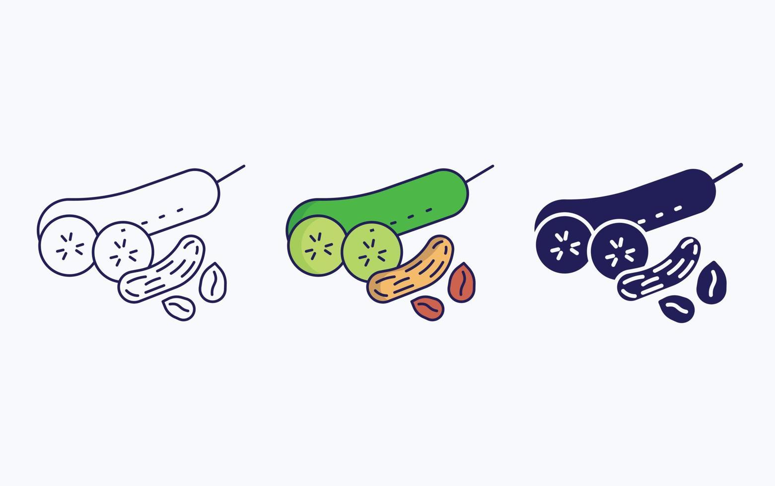 Cucumber vector icon