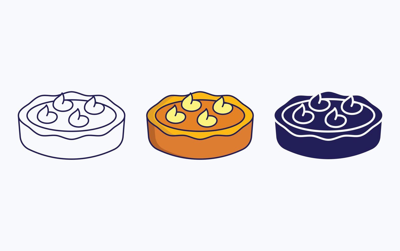 Pumpkin pie icon vector