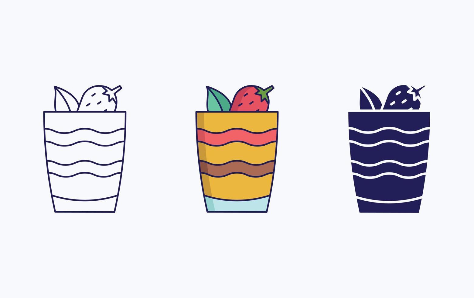 Tiramisu trifle icon vector