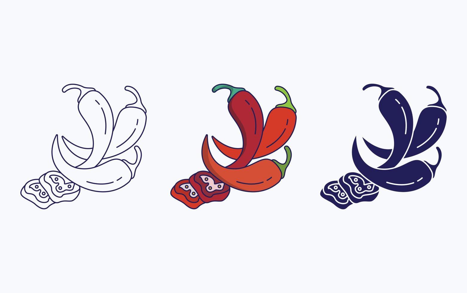 Chili pepper icon vector