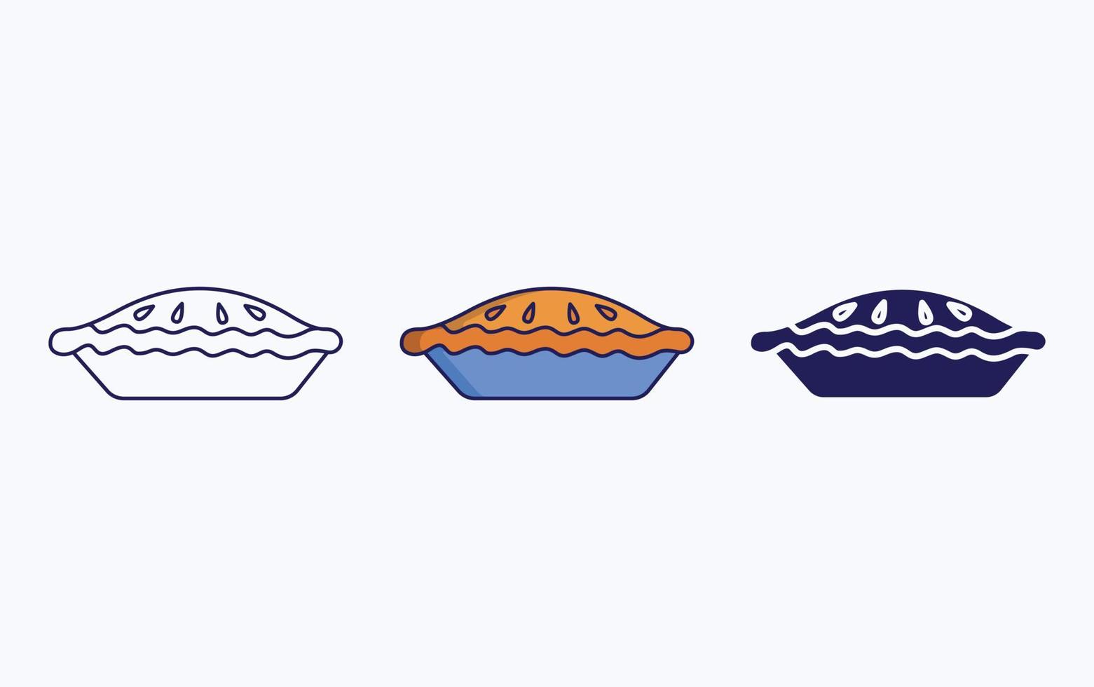 Crostata baked icon vector