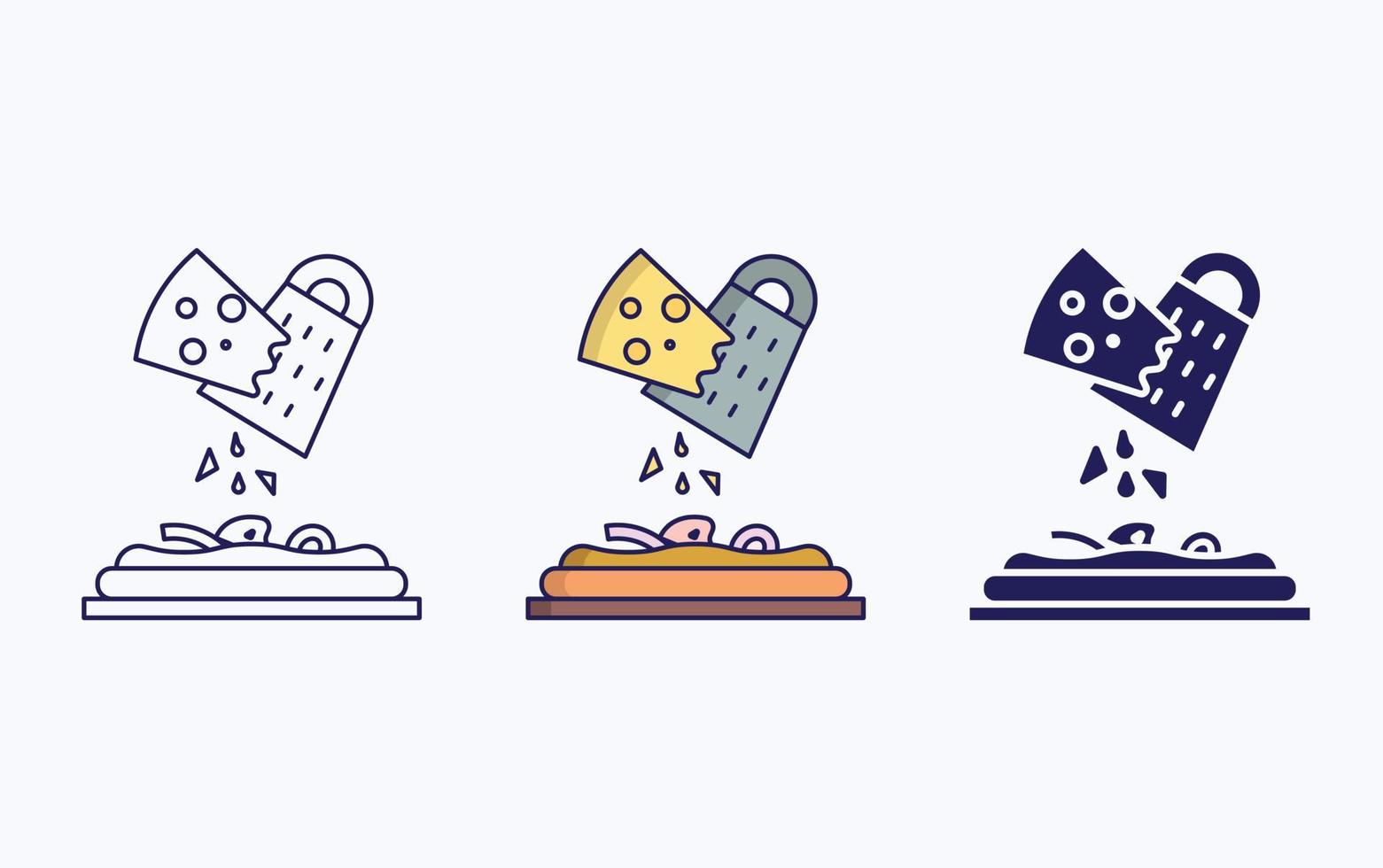 Cheese grating icon vector