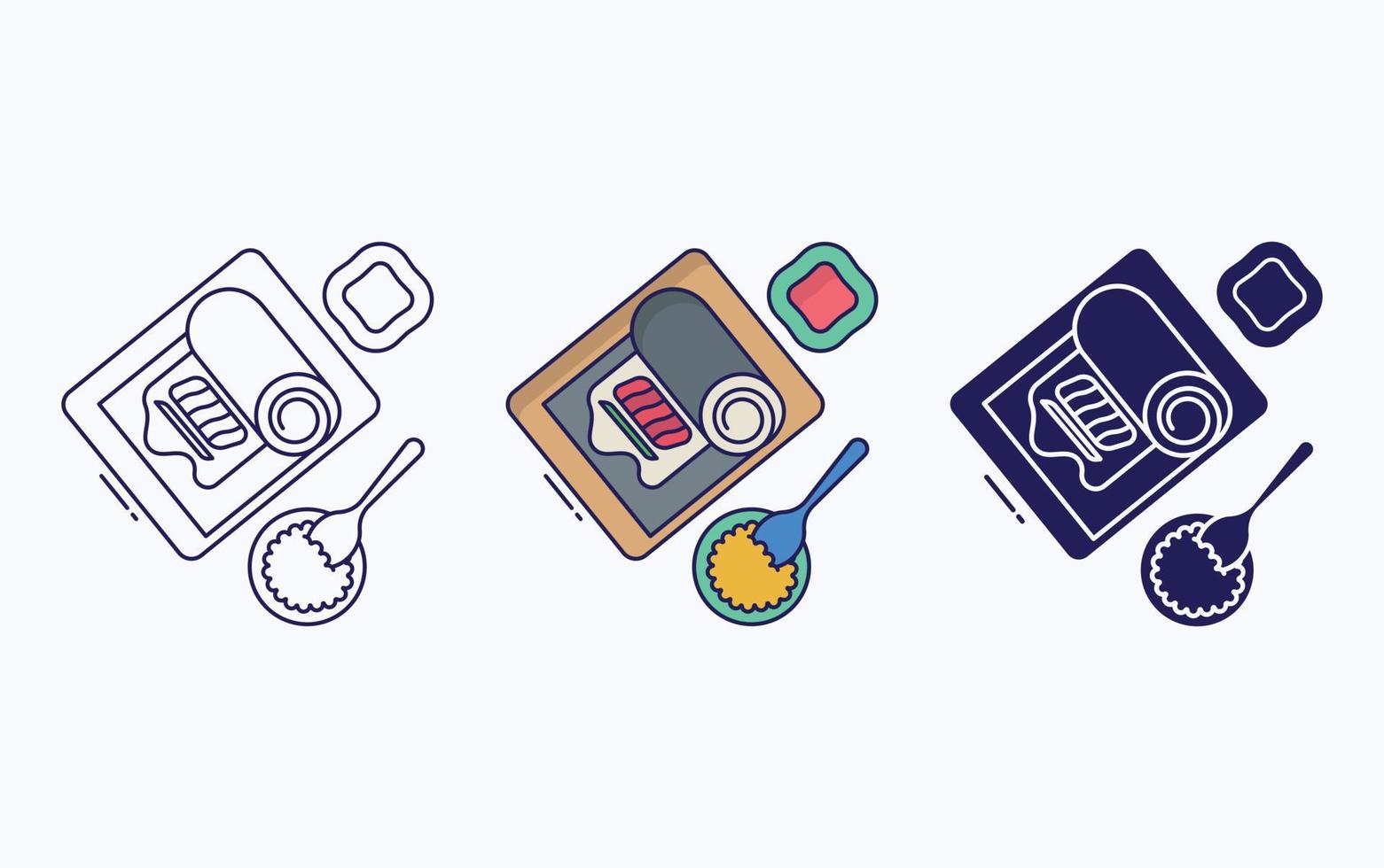 Sushi making icon vector