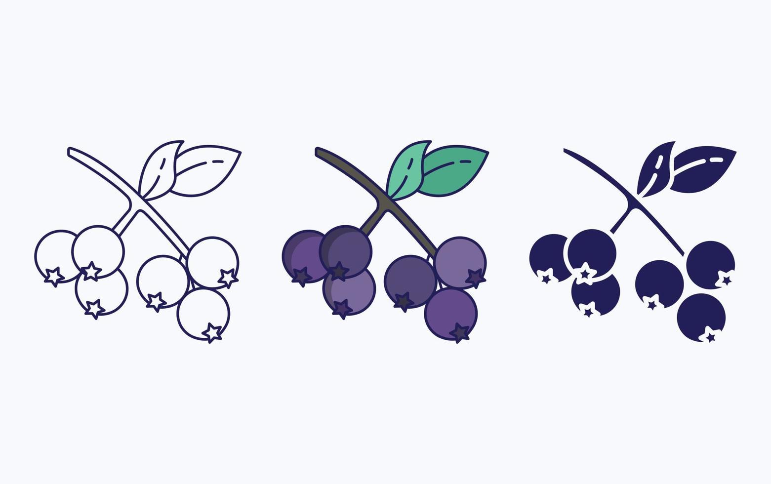 vector of whole Berries icon