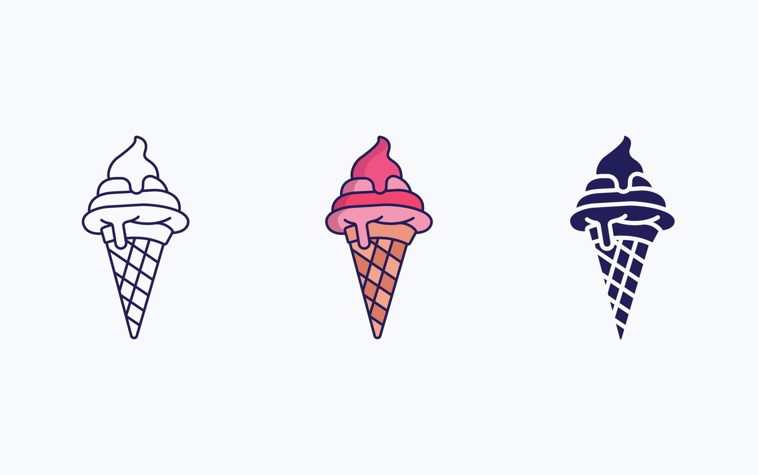 icono de helado vector